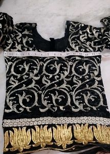 Designer Black &amp; Gold Lehenga Choli