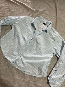 Light Blue Striped Button-Down Shirt