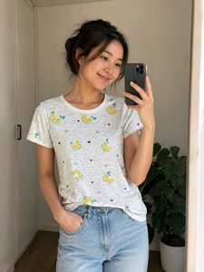 Lemon Print Casual T-Shirt