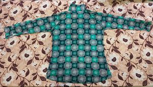 women's Green Checkered Full Sleeve Shirt