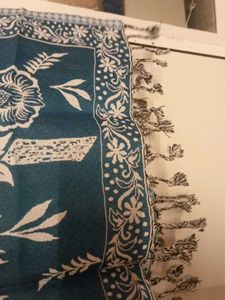 Beautiful Teal Floral Dupatta