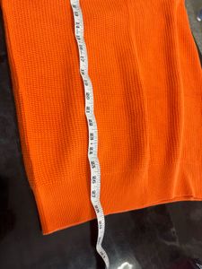 Vibrant Orange Knit Sweater
