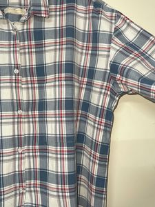 Oversized Plaid Button-Up Shirt