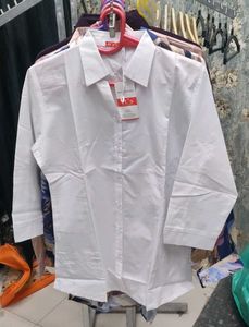 Crisp White Button-Down Shirt
