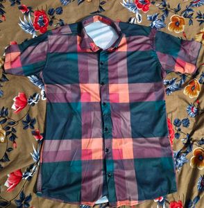 Men's Stylish Plaid Short Sleeve Shirt