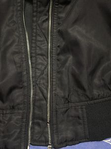Bershka Classic Black Bomber Jacket