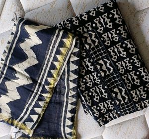 Jaipuri Block Printed Bandhani Style Suit Set