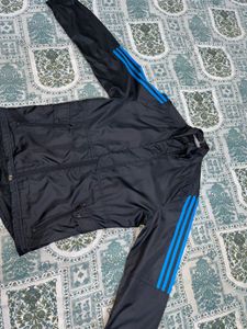 Adidas Black & Blue Striped Jacket