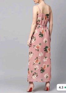 SASSAFRAS Dusty Pink Floral Maxi Dress
