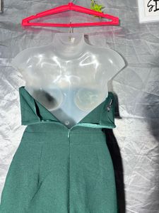 Green Strapless Jumpsuit