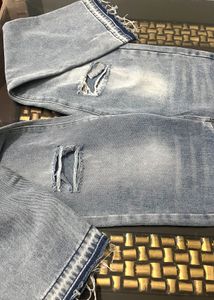 URBANIC Distressed Wide Leg Jeans