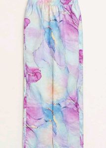 Elegant Watercolor Print Suit Set