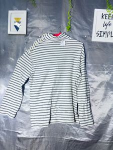 George Striped Turtleneck Long Sleeve Top