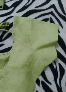 Elegant pistachio Green Blouse