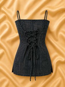 Chic Black Striped Short kurti