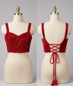 Sparkling Red Sequin Blouse
