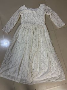 White Sequin Ethnic Gown