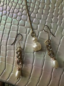 Pearl & Crystal Jewellery Earing &Mangtikka set