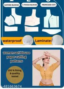 Sari Blouse Paper Cutting Patterns 3