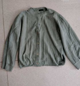 Soft Sage Green Cardigan+ Kurti combo ✨