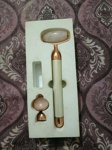 Vibrating Rose Quartz Roller &amp; Massager