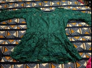 Green Net top