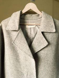 Elegant Grey handmade Trench Coat