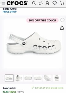 crocs white baya clogs