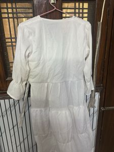 Elegant White Embroidered Gown