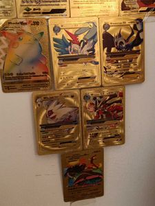 Gold Pokemon Cards Wall Hanging Decor