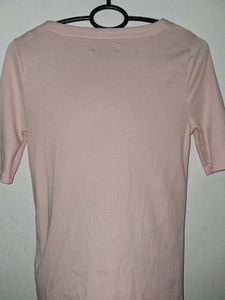 Slim Fit Square Neck Pink Top