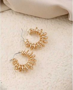Gold Spiral Hoop Earrings