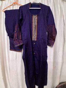 Women's Purple Kurta Set with Pants