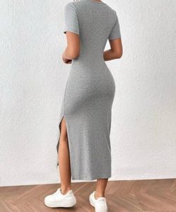 🩶⚡️ Gray Bodycon Midi Dress ⚡️🩶