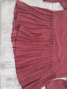 Pleated Long Sleeve Top