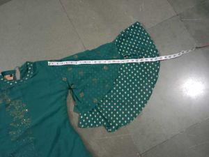Elegant Teal Bell Sleeve Kurti