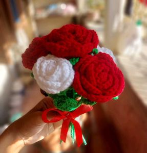 Handmade Crocheted Flower Bouquet