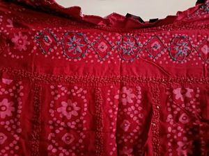 red pink kurta