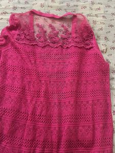 Pink Lace Cardigan