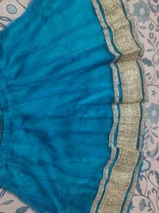 Elegant Teal Ethnic lahnga for baby girls