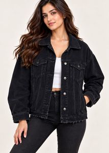 Zara Black Denim Jacket
