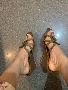 Sparkling Wedge Sandals