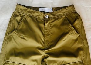 Bershka satin cargo pocket detail trouser