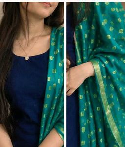 suit with Banarasi lehenga
