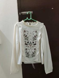White Embroidered Blouse