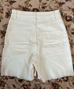 White Denim Shorts