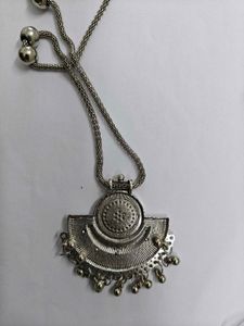 Boho Oxidised Silver Necklace