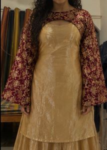 y2k banarsi silk 2in1 corset kurti