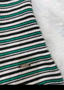 Striped Mock Neck Top