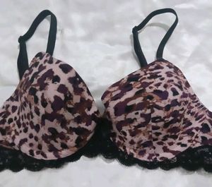 Leopard Print Lace  Bra